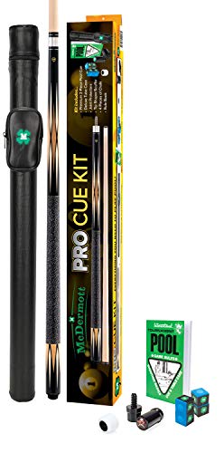 McDermott Pro Kit Billiards Cues with Case Chalk Tip Shaper Joint Protectors